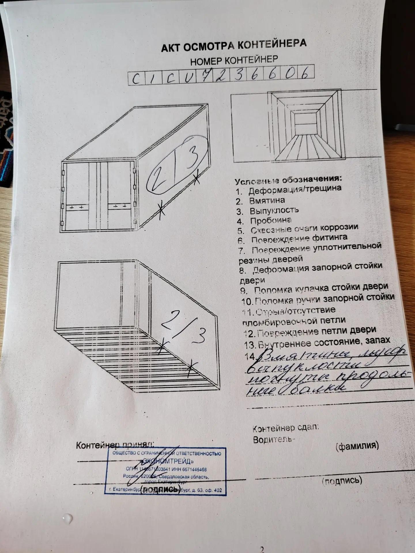 Морской контейнер CICU7236606