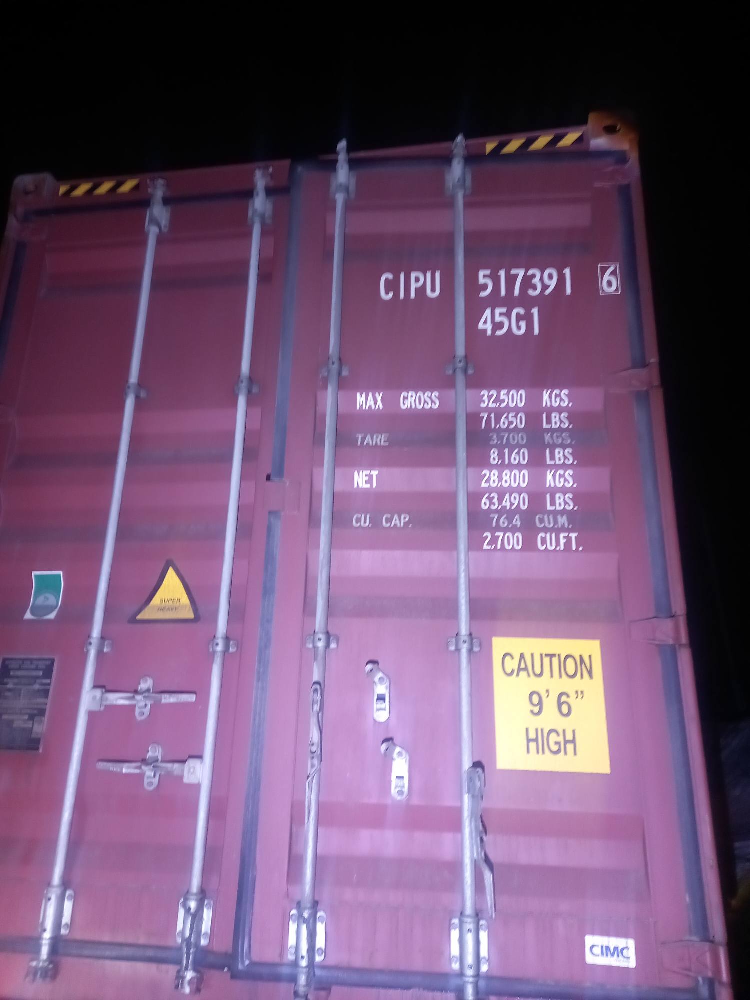 Морской контейнер CIPU5173916