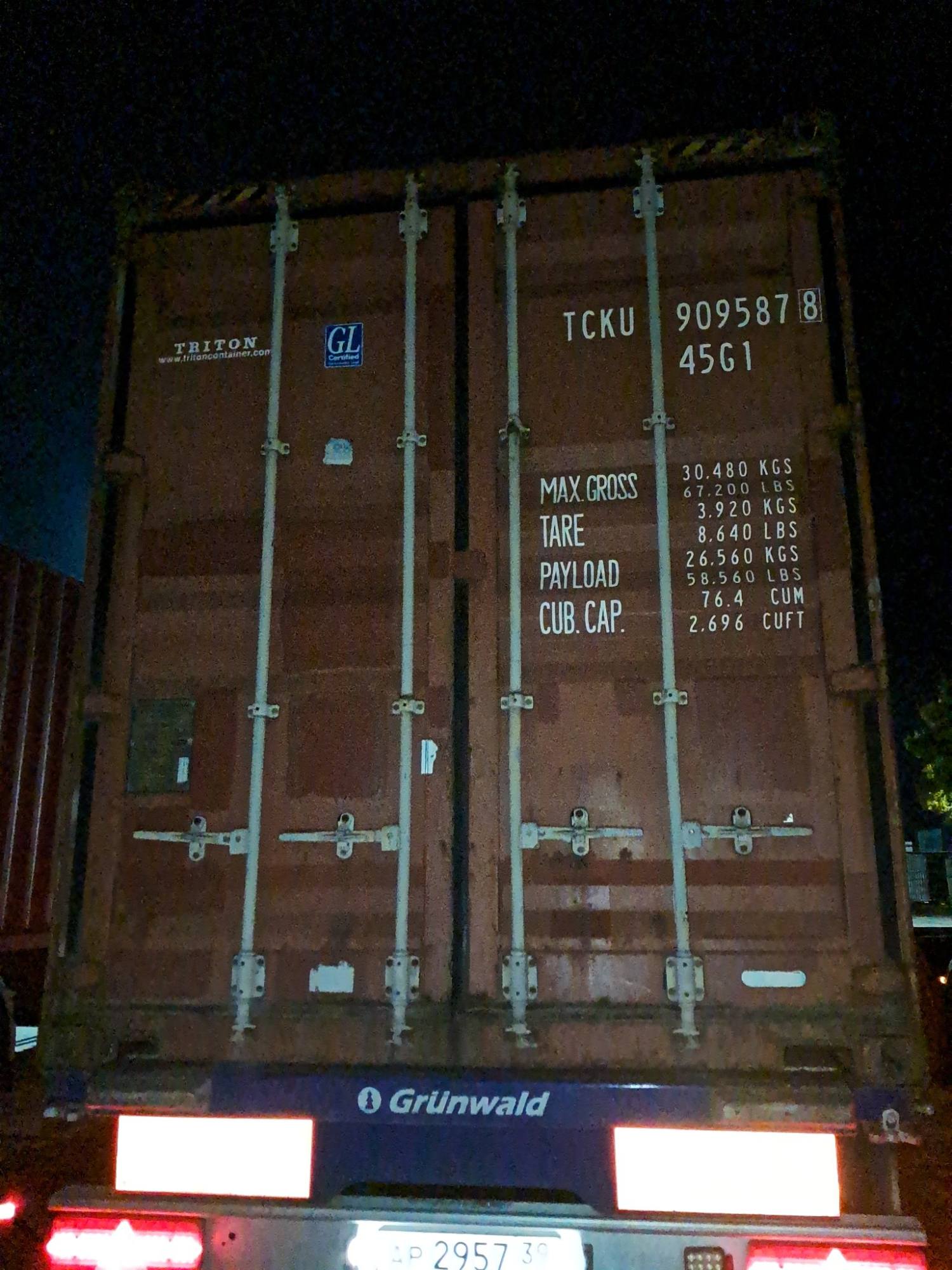 Морской контейнер TCKU9095878