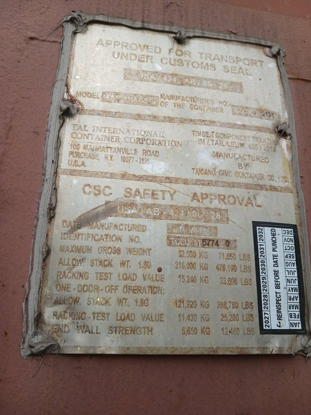 Морской контейнер TCLU8157740