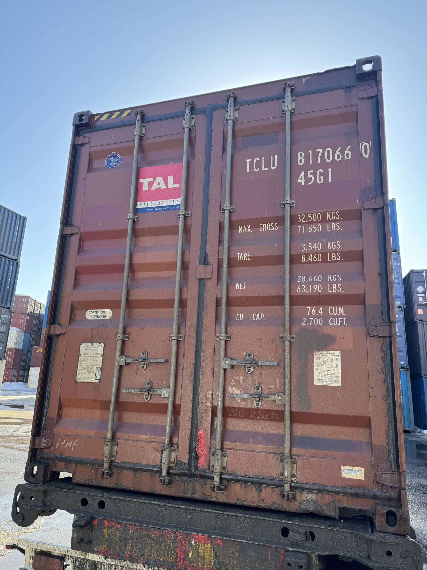 Морской контейнер TCLU8170660