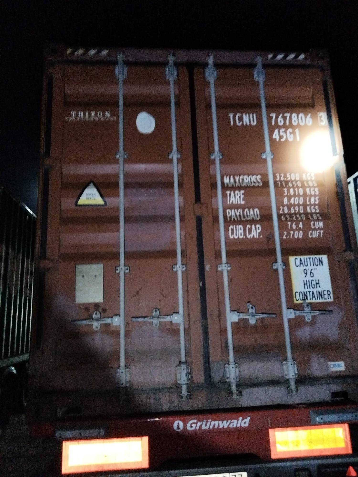 Морской контейнер TCNU7678063